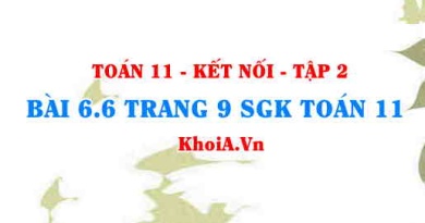 Bài 6.6 trang 9 Toán 11 Kết nối tri thức Tập 2